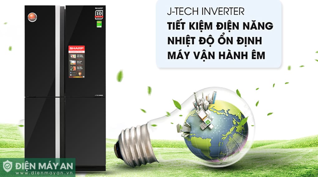 Tủ lạnh Sharp Inverter 605 lít Multi Door SJ-FX688VG-BK